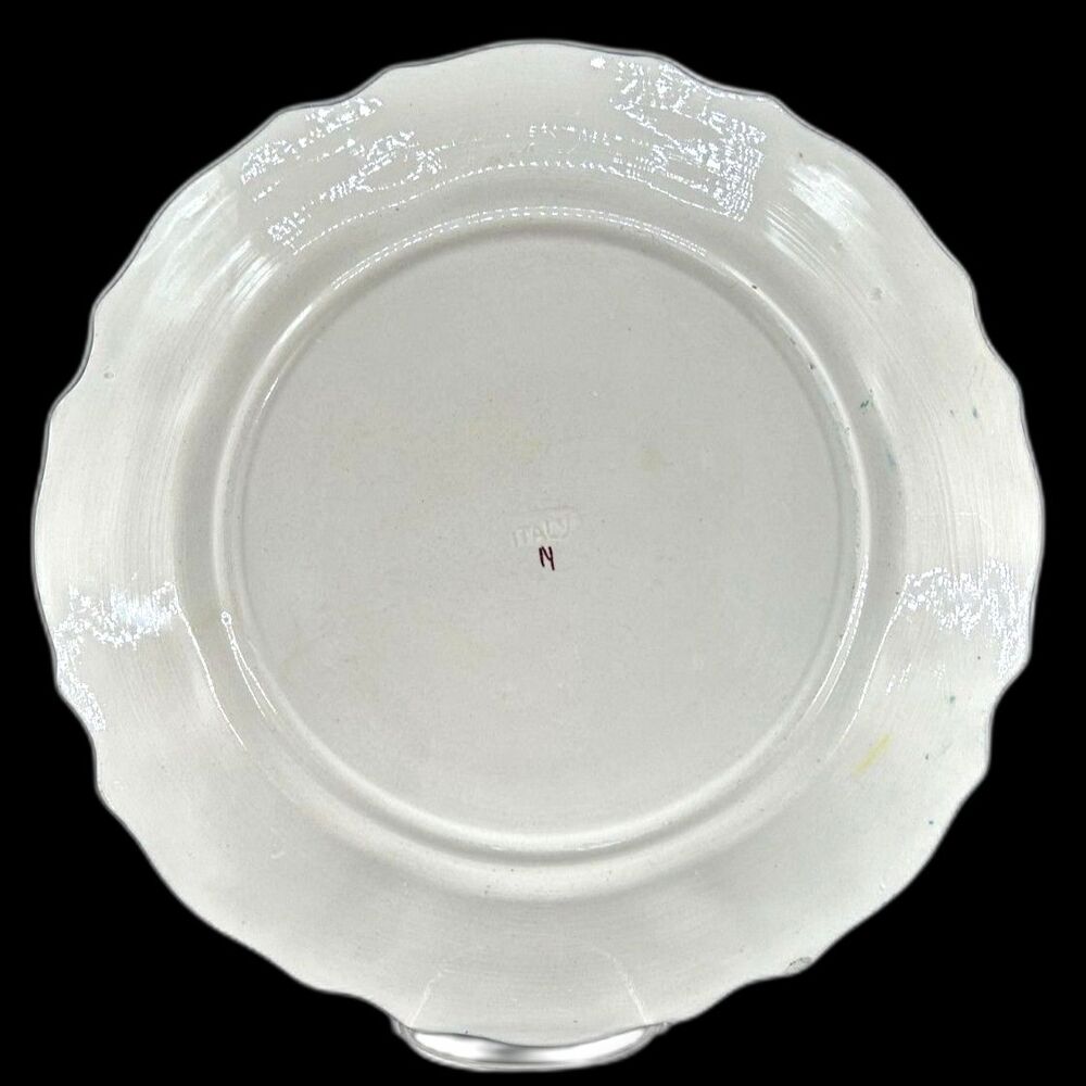 Vintage Nove Italy Ceramic Platter Floral Design Hand Painted Circa 1940's - Picture 6 of 8